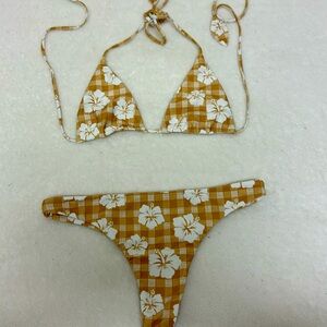 Benoa Honey Palaka set💛 Large mariko top and X-Latge Tai bottom